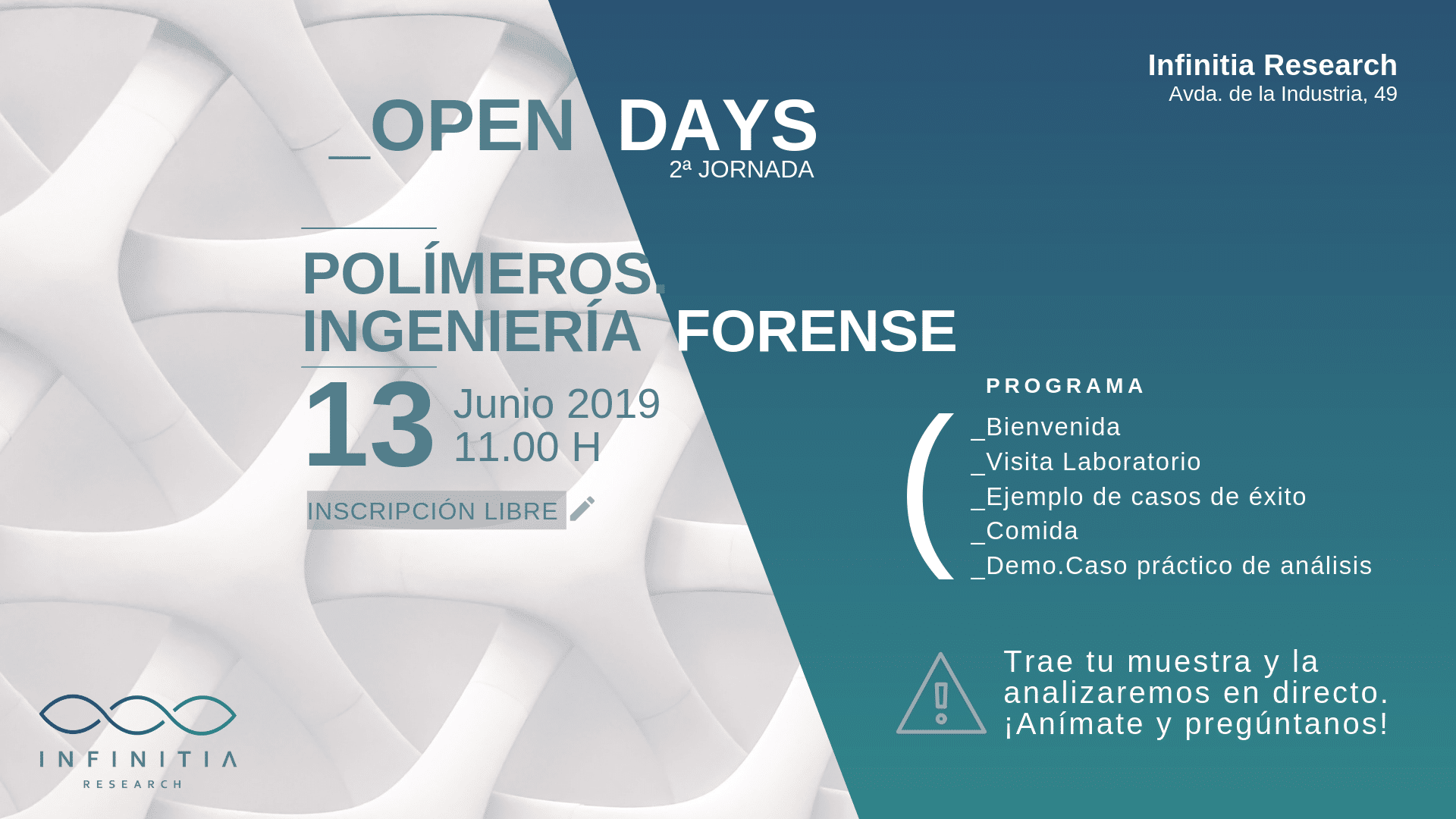 OPEN DAYS 2ª JORNADA POLÍMEROS - INGENIERÍA FORENSE