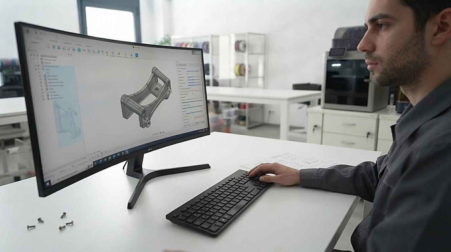 3D rendering and photorealistic images from 2D drawings for assembly manuals 3D CAD modelling of the assembly from the 2D drawings