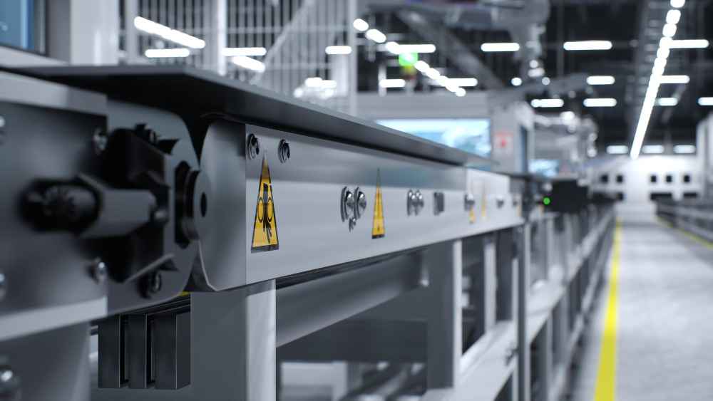 Equipo industrial en línea de producción automatizada utilizado en análisis de fallos en fábrica