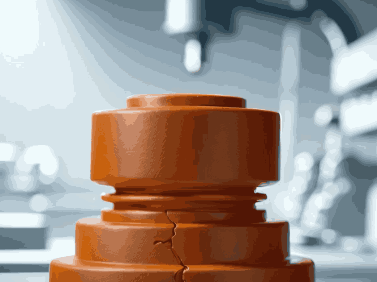 Crack in industrial plastic component detected during quality control