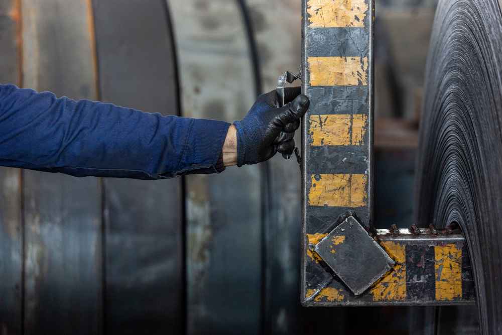In-line material control to identify contamination in industrial production