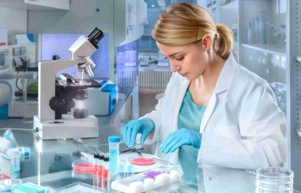 Microstructural analysis of materials using microscope to identify failure causes