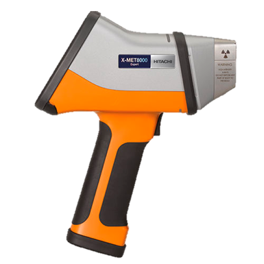 Portable XRF gun used for non-destructive elemental analysis of industrial materials