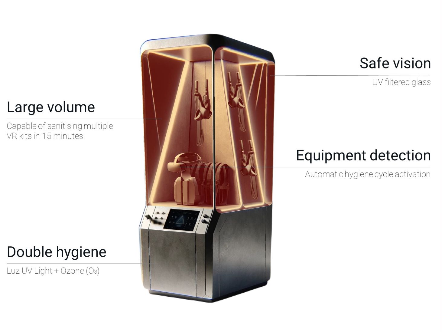 Development of a New Device for the Disinfection of Shared Equipment in Recreational Rooms