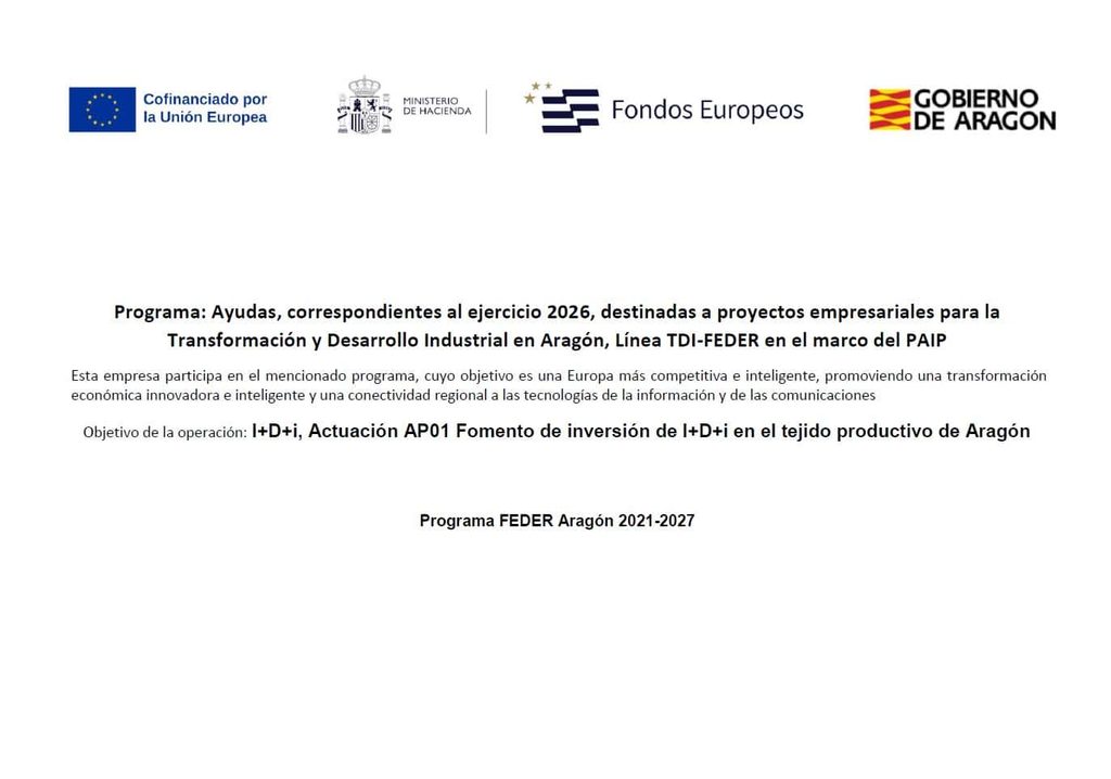 TDI-FEDER Program under the PAIP. Promoting R&D&I investment in the productive sector of Aragon