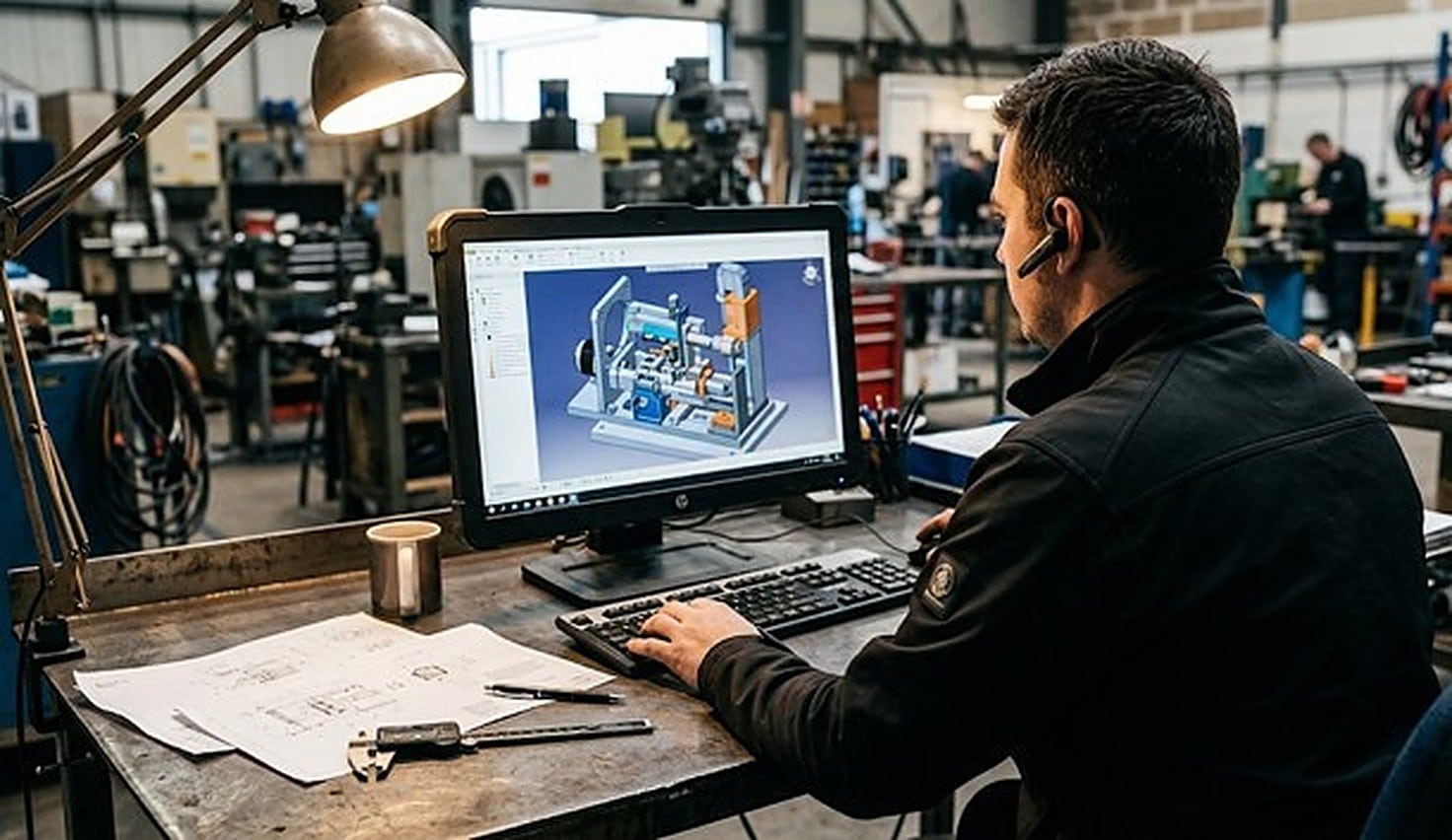 Design and manufacture of a custom setup for IP testing of large-dimension equipment CAD design of the custom setup for the IP test