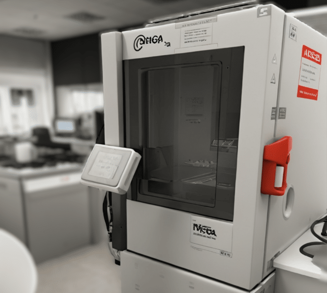 Cámara climática programable de temperatura y humedad instalada en el laboratorio