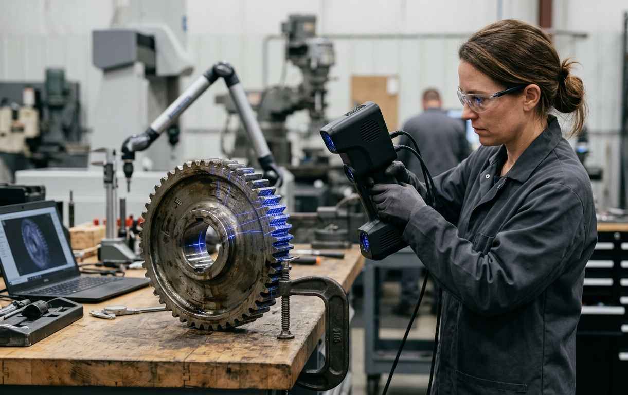 Reverse engineering an obsolete component: how to reproduce it reliably Coordinate measuring machine and CAD reconstruction of a part without drawings