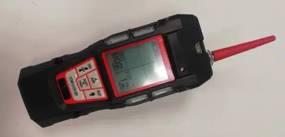 Portable photoionisation gas detector used to measure combustion gases