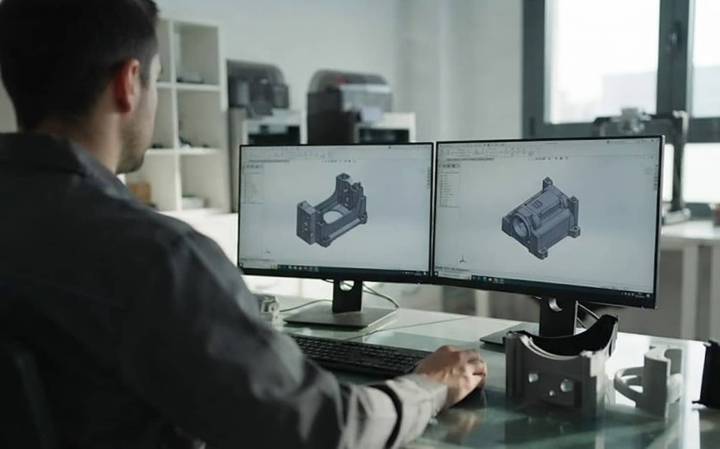 Diseño CAD 3D de la pieza fabricable en el rediseño de producto