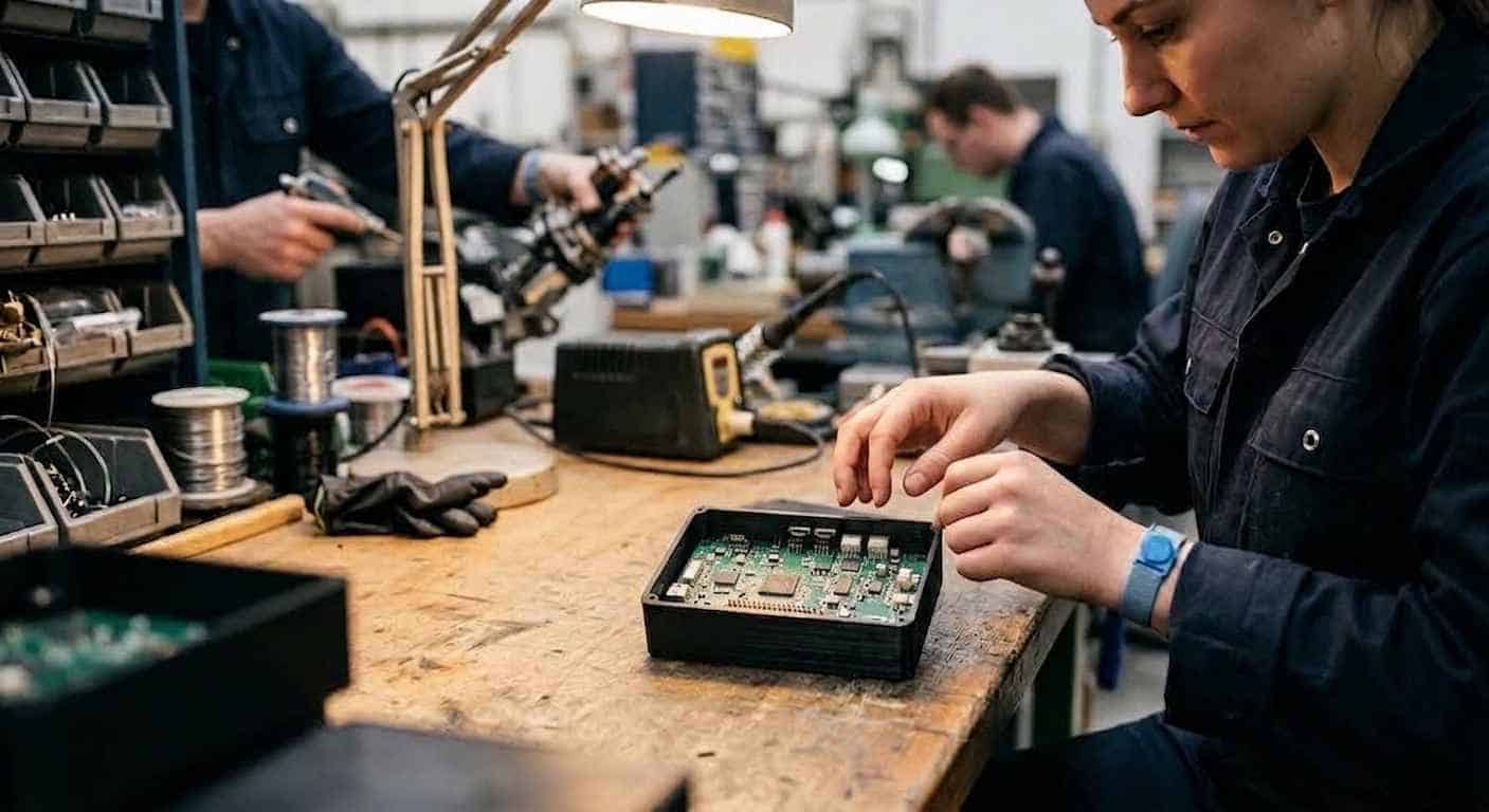 Integration and testing of the custom electronic board inside the functional prototype housing