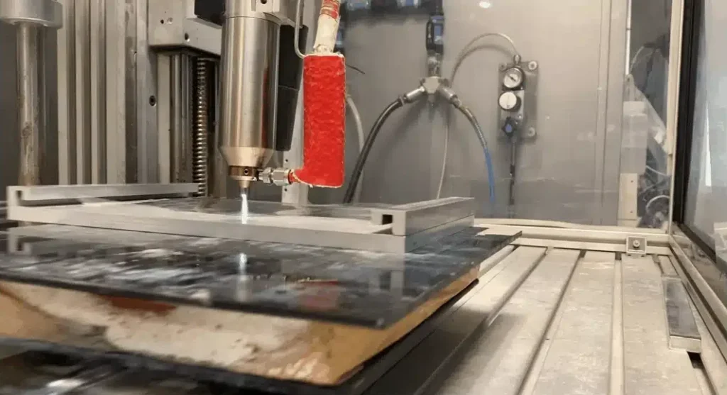 Plasma application in food packaging to extend food shelf life Plasma treatment equipment over a sample tray