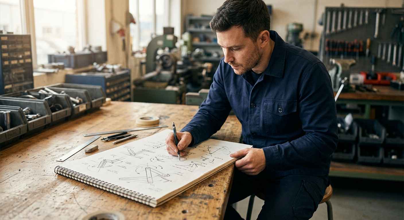 Product ideation and redesign to improve its resting aesthetics and folding mechanism Folding-system concepts devised to hide the product's structure when not in use