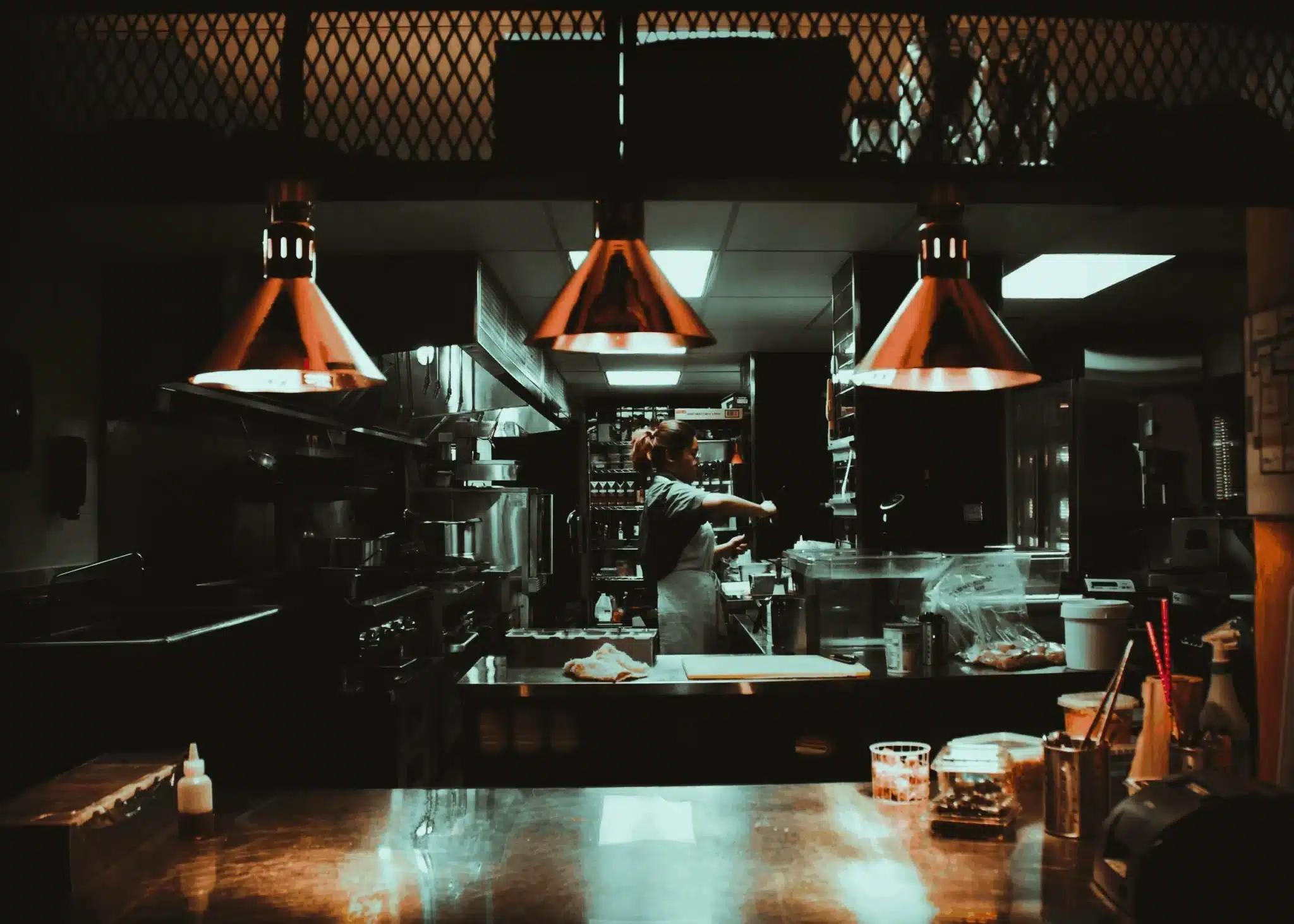 Product analysis and brand design with sustainability values Interior of a hospitality venue with pendant lamps