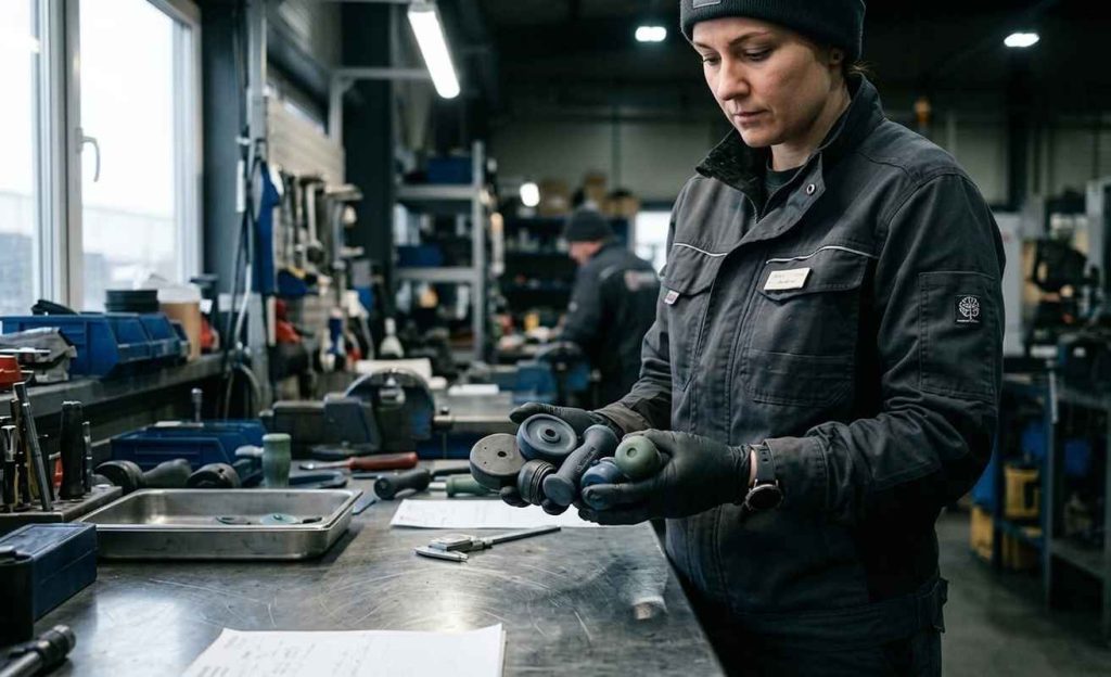 Design and manufacture of a molding tool to produce first batches and validate materials Hardness testing of the materials on the prototype parts produced with the molding tool