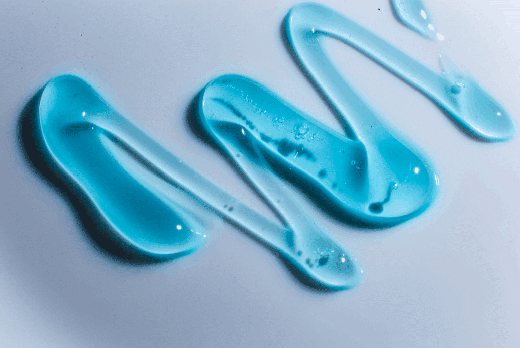 Wavy translucent blue material