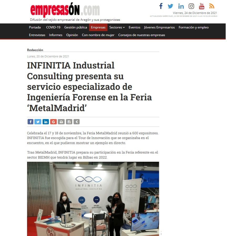 Infinitia en los medios