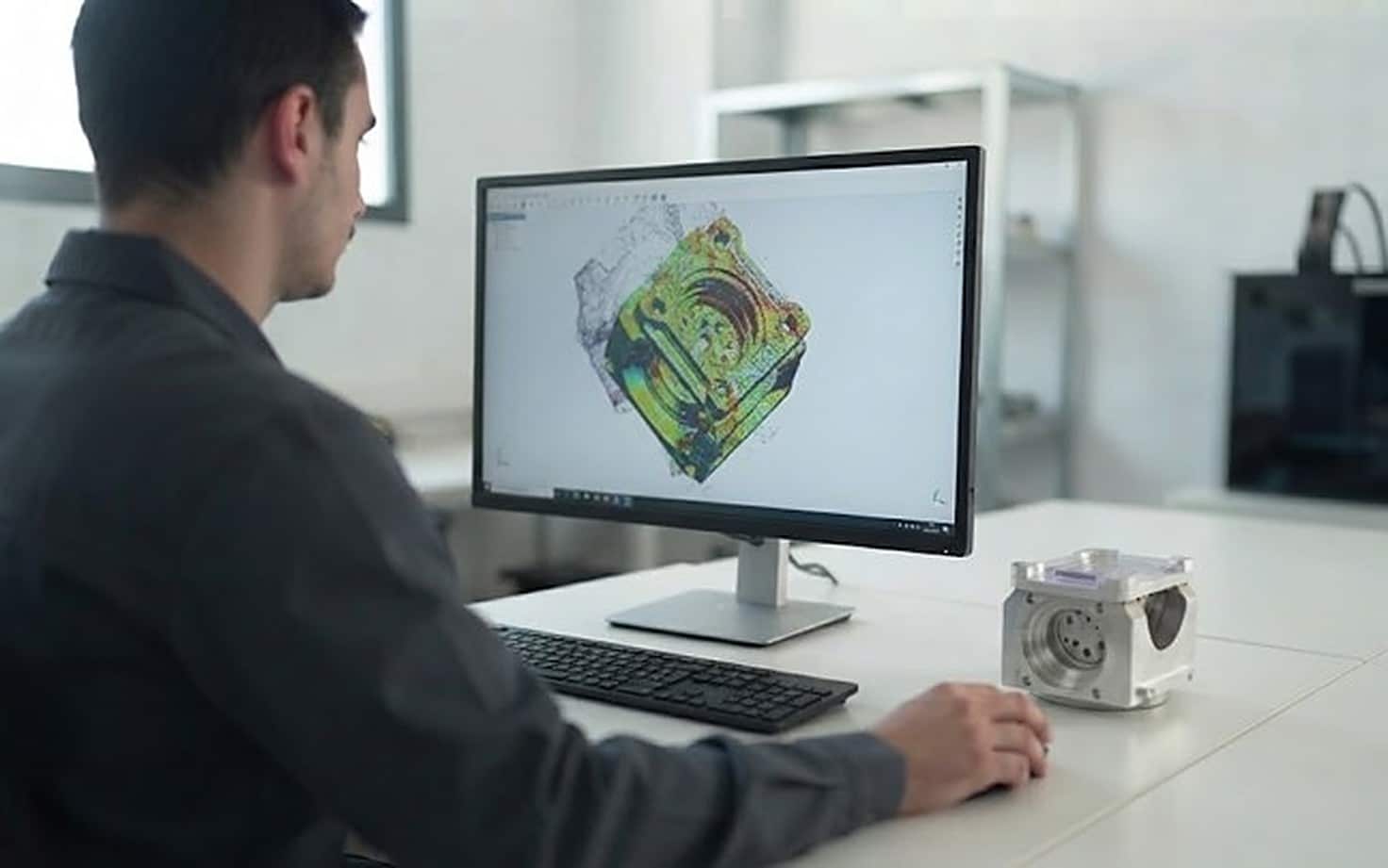 Ingeniería inversa de piezas para fabricar repuestos sin planos originales Modelado 3D en CAD a partir de la nube de puntos del escaneo