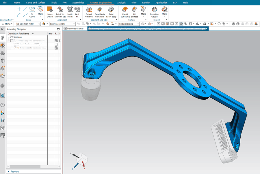 Reverse engineering and redesign of parts for 3Dprinting manufacturing