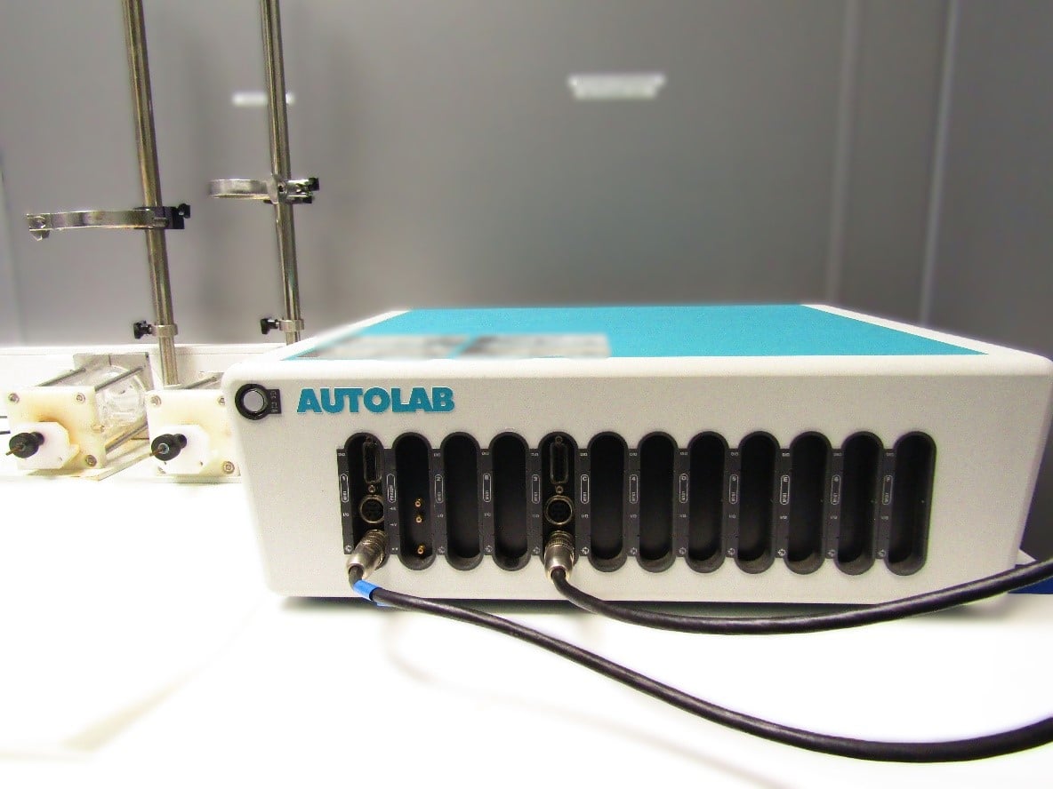 Potentiostat Laboratory potentiostat used for electrochemical testing