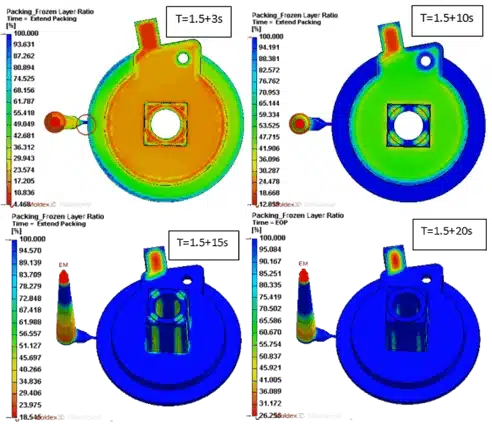 Finite element simulation of the stress distribution in a cracked component